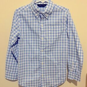 Janie and Jack blue gingham button down